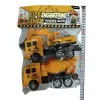 Yellow engineering vehicle toy set: Excavator and cement mixer truck, educational toys for children and boys Item Picture